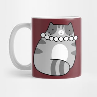 Blue Tabby Pearl Necklace Mug